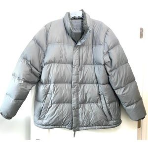 L.L. Bean Gray Goose Down Puffer Jacket, Tall